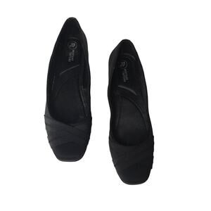 Mootsies Tootsies Modaylene  Black Fabric Flats Casual Fashion  Slip On Size 11M